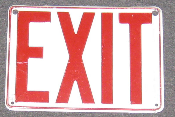 Sign-Exit, stock number S-0417
