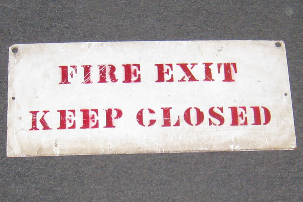 Sign-Fire Exit Keep Closed, stock number S-0423