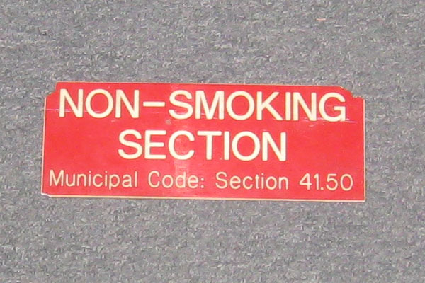 Sign-Non-Smoking Section, stock number S-0427