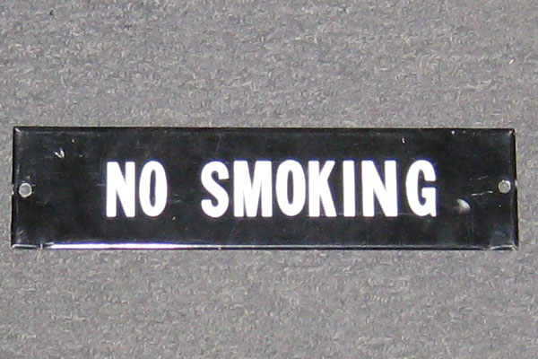 Sign-No Smoking, stock number S-0436