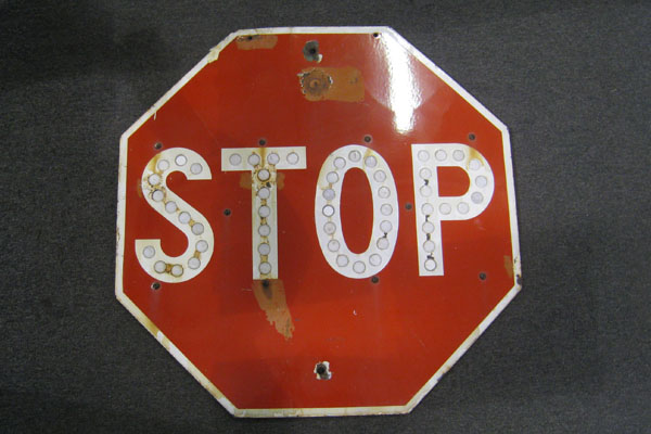 Sign-STOP - period, stock number S-0437