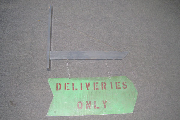 Sign-Deliveries Only, stock number S-0455