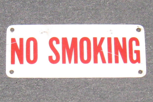 Sign-No Smoking, stock number S-0474