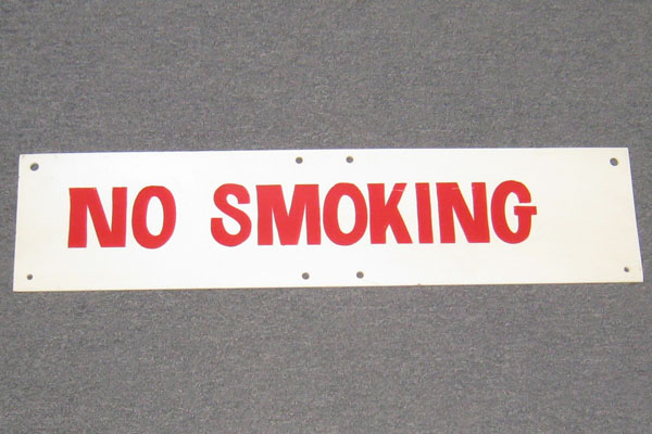 Sign-No Smoking, stock number S-0475