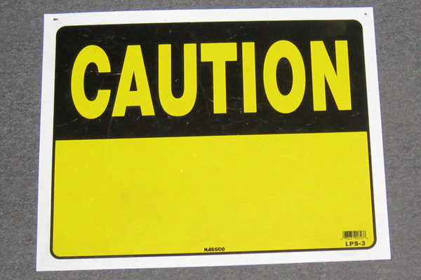 Sign-Caution, stock number S-0477