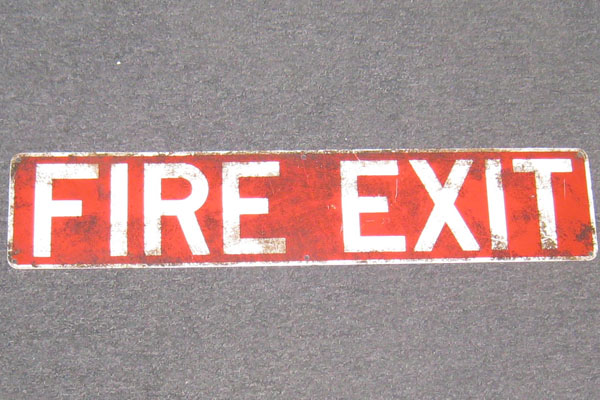 Sign-Fire Exit, stock number S-0509