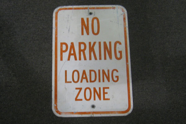 Sign-No Parking Loading Zone, stock number S-0515