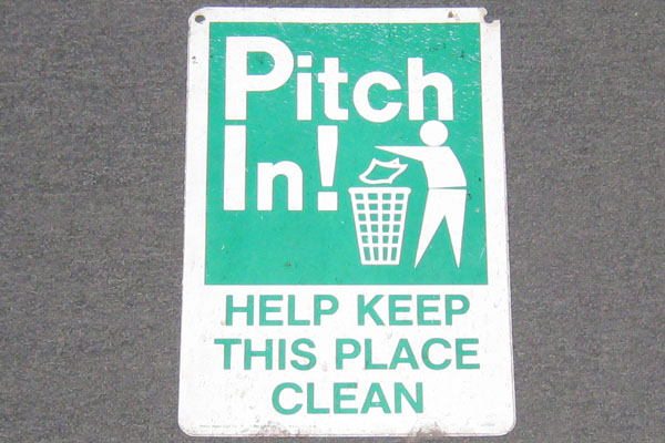 Sign-Pitch In Keep This Place Clean, stock number S-0548