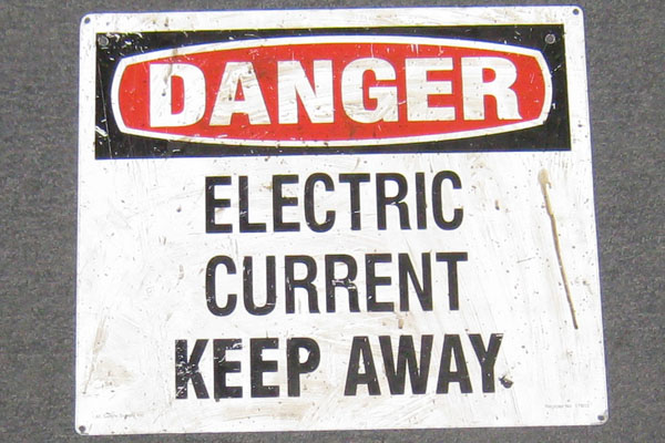 Sign-Danger Electrical Current Keep Away, stock number S-0553
