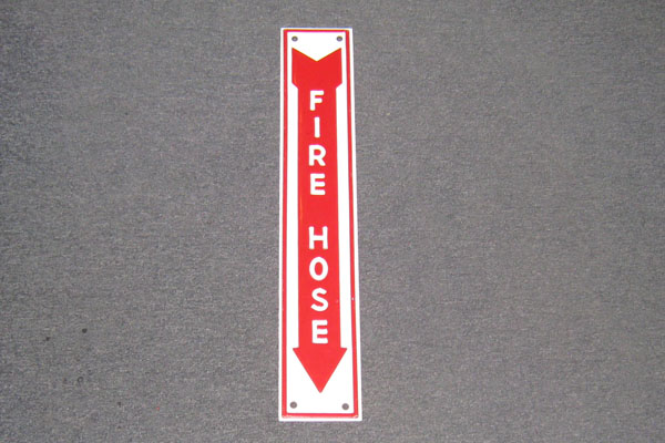 Sign-Fire Hose V, stock number S-0584