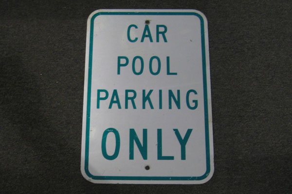 Sign-Car Pool Parking Only, stock number S-0586