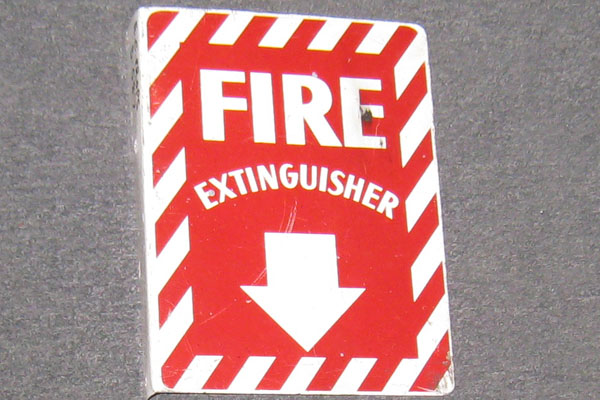 Sign-Fire Extinguisher, stock number S-0587