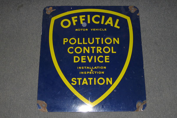 Sign-Official Motor Vehicle Pollution Control Device Installation & Inspection, stock number S-0591