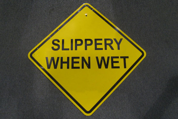 Sign-Slippery When Wet, stock number S-0602