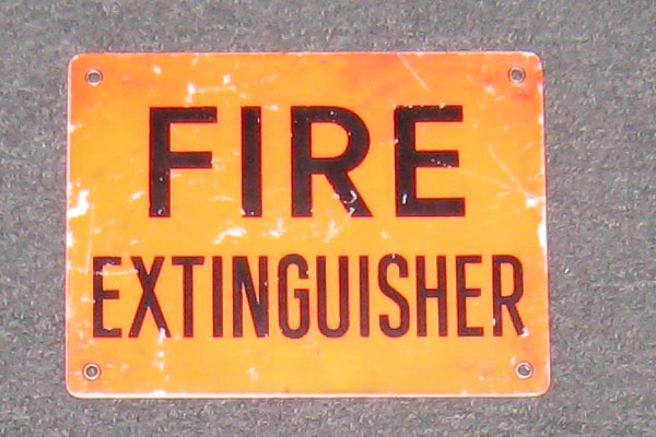 Sign-Fire Extinguisher, stock number S-0610