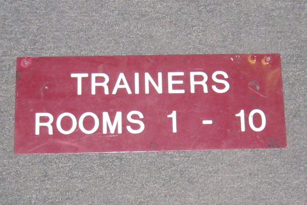 Sign-Trainers Rooms, stock number S-0645