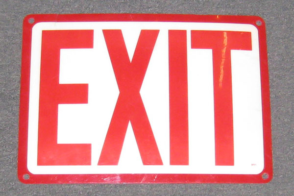 Sign-Exit, stock number S-0672