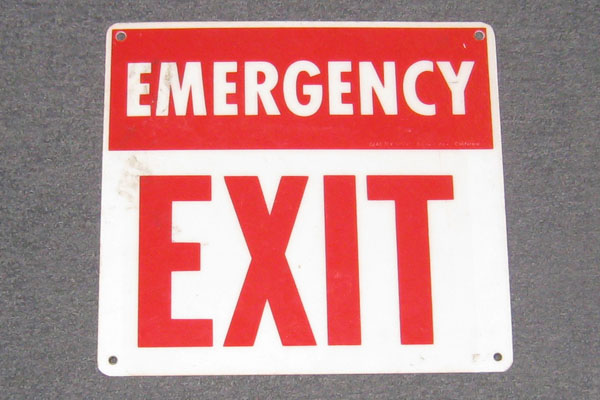 Sign-Emergency Exit, stock number S-0677