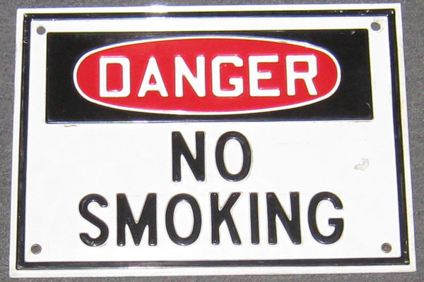 Sign-Danger No Smoking, stock number S-0700