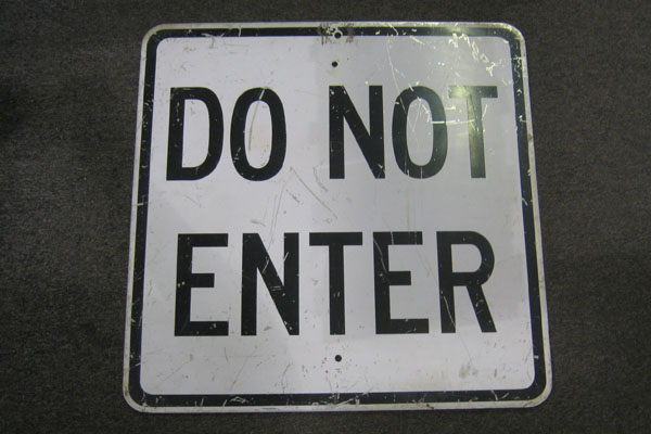 Sign-Do Not Enter, stock number S-0704