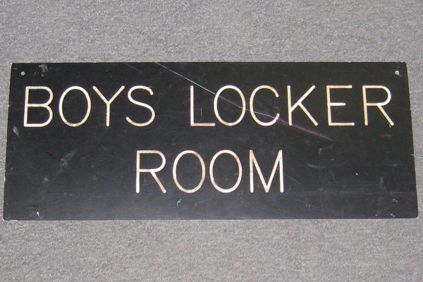 Sign-Boys Locker Room, stock number S-0715