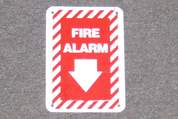 Sign-Fire Alarm, stock number S-0720