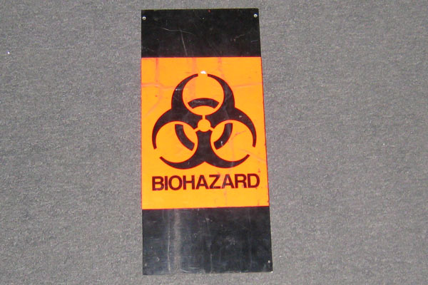 Sign-Biohazard, stock number S-0722