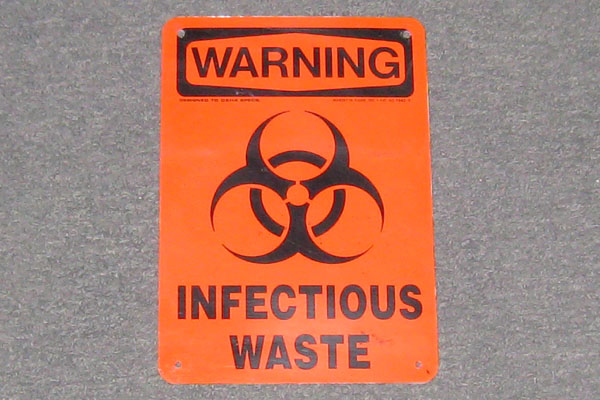 Sign-Warning Infectious Waste, stock number S-0739