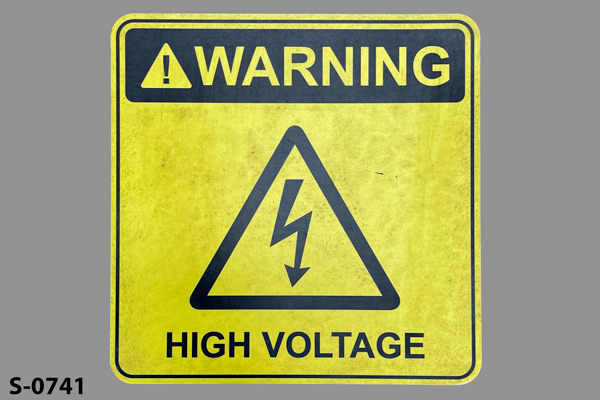 Sign-Warning High Voltage, stock number S-0741