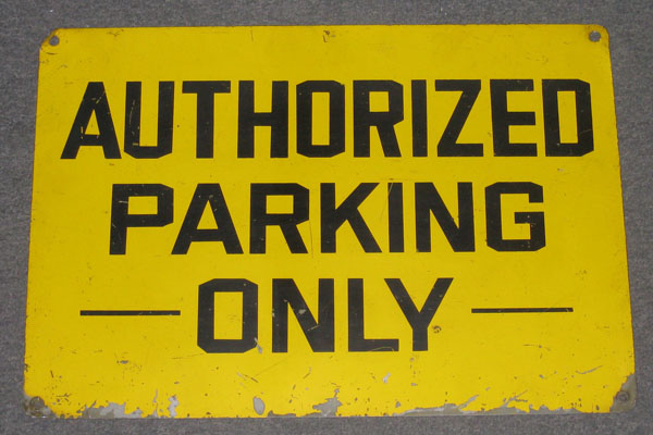 Sign-Authorized Parking Only, stock number S-0751