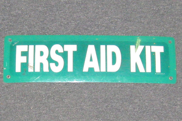 Sign-First Aid Kit, stock number S-0752