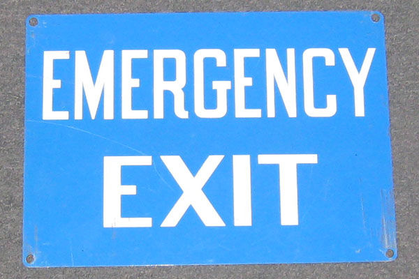 Sign-Emergency Exit, stock number S-0782