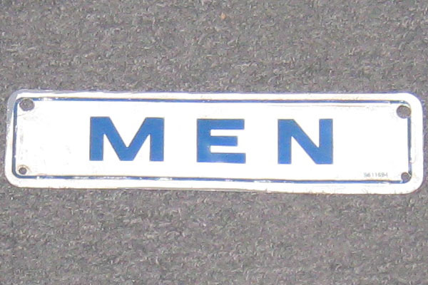 Sign-Men, stock number S-0809