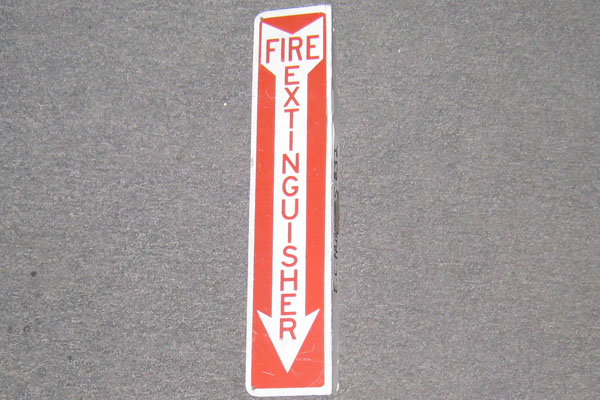 Sign-Fire Extinguisher, stock number S-0832
