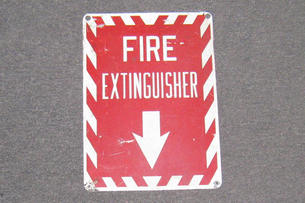 Sign-Fire Extinguisher, stock number S-0834