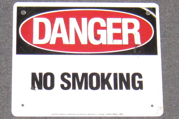 Sign-Danger No Smoking, stock number S-0881
