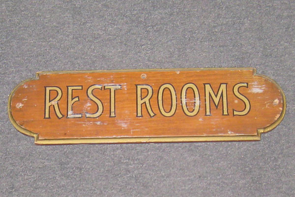 Sign-REST ROOMS, stock number S-0885