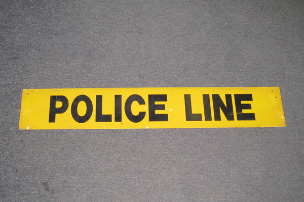 Sign-POLICE LINE, stock number S-0945