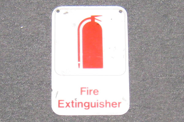 Sign-Fire Extinguisher w/ picture of fire extinguisher, stock number S-0979