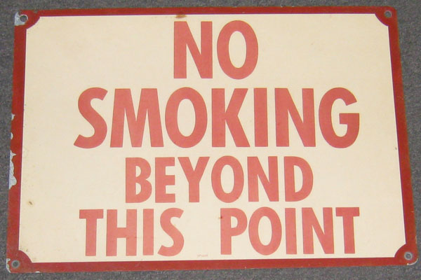 Sign-No Smoking Beyond This Point, stock number S-0990