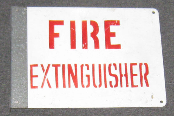 Sign-Fire Extinguisher, stock number S-0994