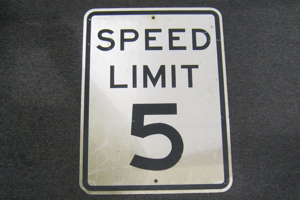 Sign-Speed Limit 5, stock number S-1015