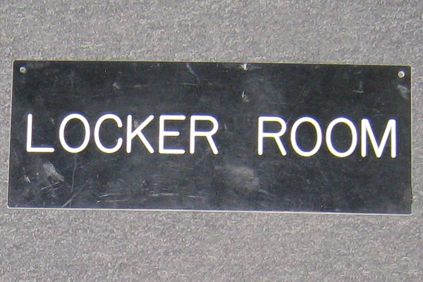 Sign-Locker Room, stock number S-1088