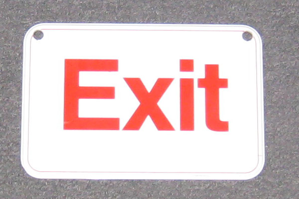 Sign-Exit - 9" x 6", stock number S-1127