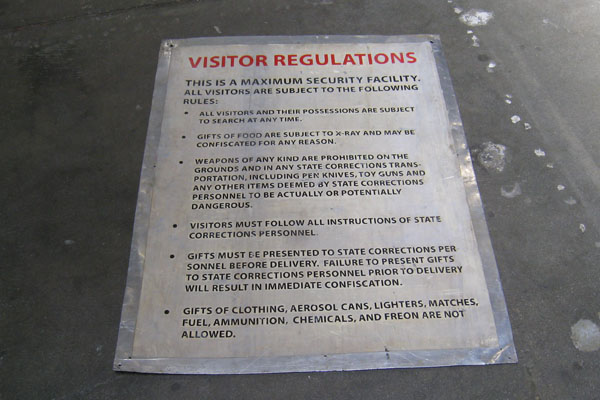 Sign-Visitor Regulations, stock number S-1148