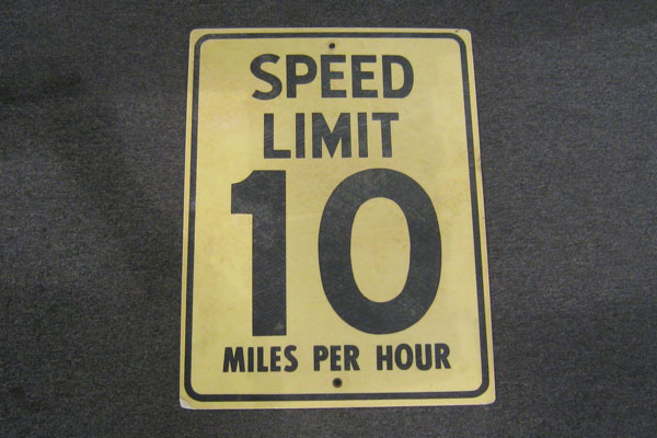 Sign-Speed Limit 10 Miles Per Hour, stock number S-1171