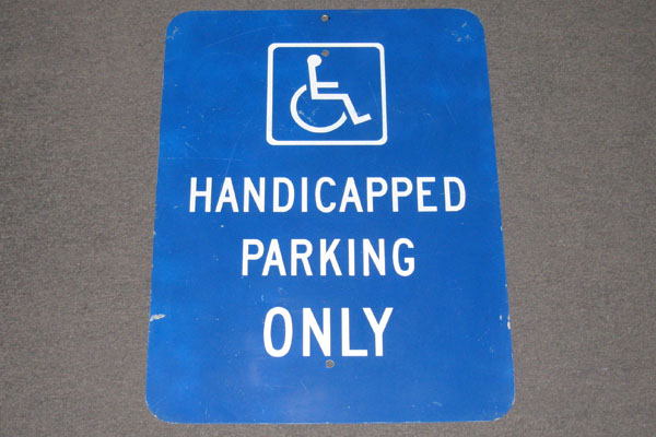 Sign-Handicapped Parking Only, stock number S-1174