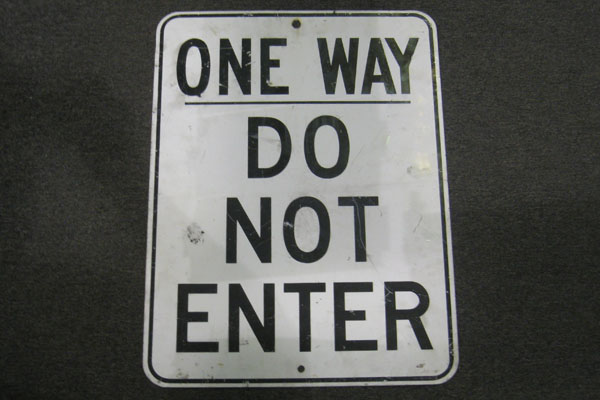 Sign-One Way Do Not Enter, stock number S-1175
