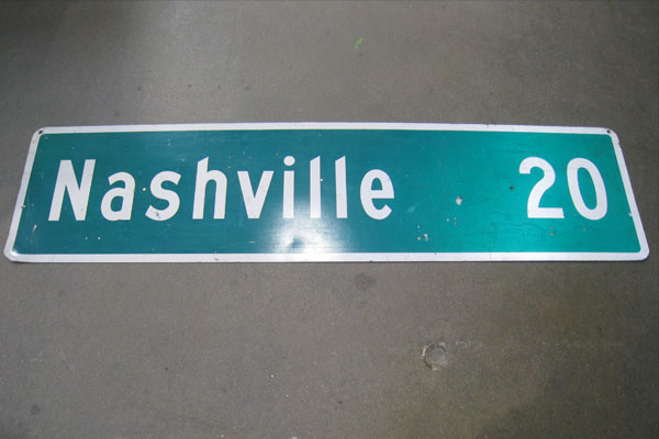 Sign-NASHVILLE 20, stock number S-1182