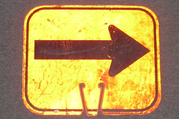 Sign----->, stock number S-1283